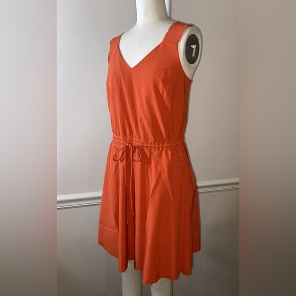 Athleta Women’s Orange/Red Savannah Strap Mini Dress NWOT Size Small - Picture 3 of 12